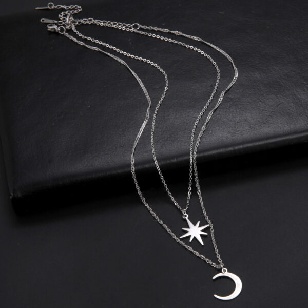 Japan-Korea Style Trendy Titanium Steel Cutout Fashionable Minimalist Clavicle Chain - Image 4