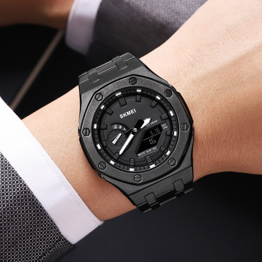 Men's Creative Multifunction Dual-Display Business Electronic Watch