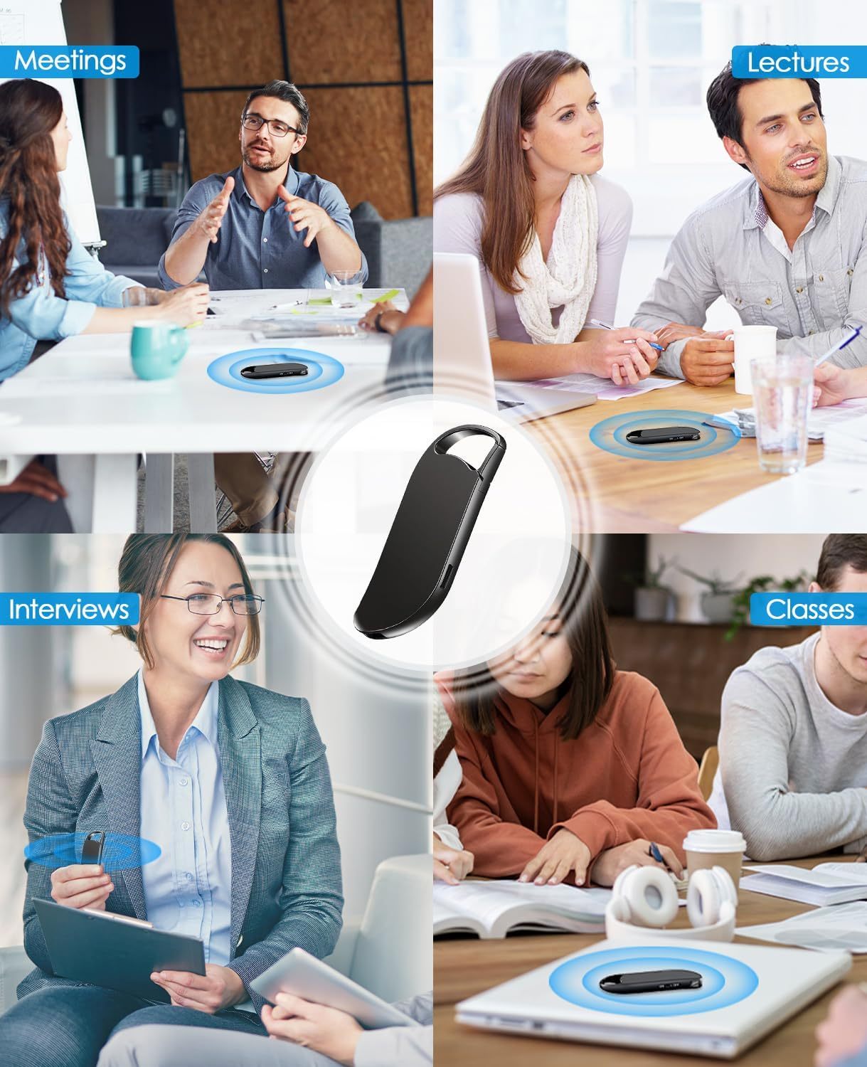 Digital Voice Recorder, 64GB Voice Activated Recorder With Noise Reduction For Work, Lectures, Meetings, Interviews - Image 9