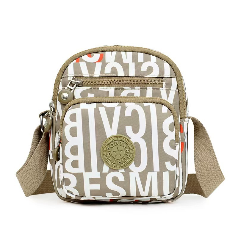 Lightweight Multi-Layer Oxford Cloth Crossbody Fashionable Small Square Bag