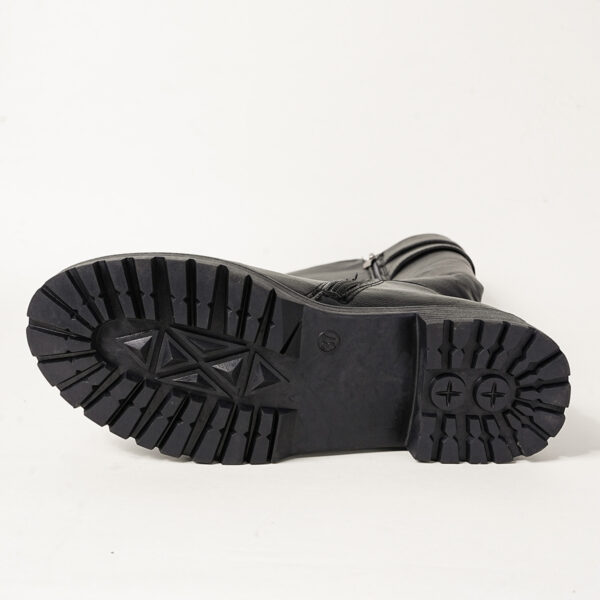 Retro Chunky-Soled High-Cut Equestrian Boots For Women - Image 3