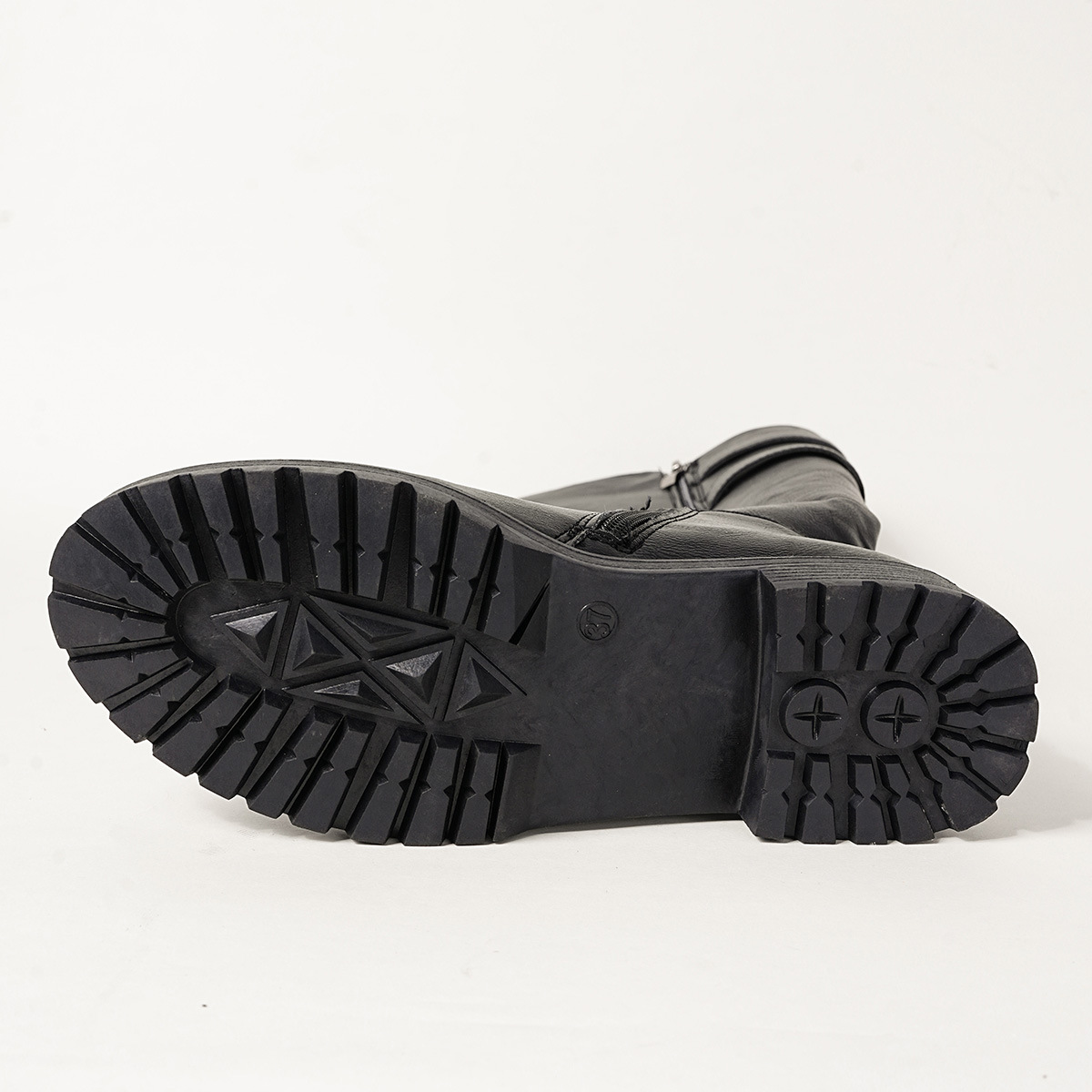 Retro Chunky-Soled High-Cut Equestrian Boots For Women - Image 3