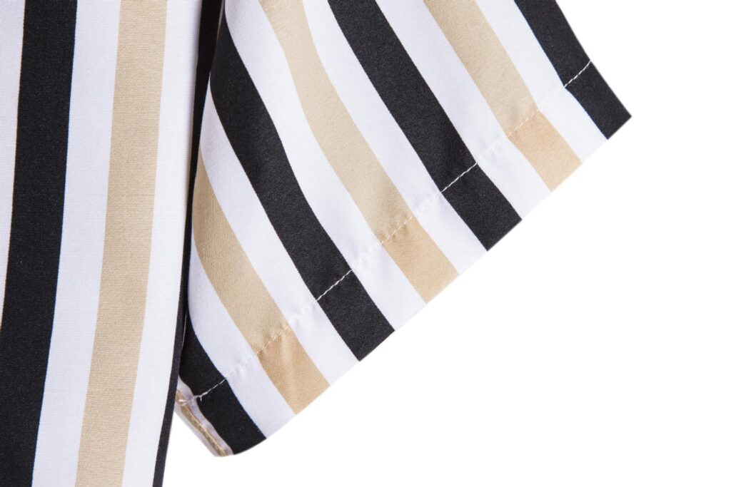 Men's Striped Fashionable Loose Short-Sleeve Shirt