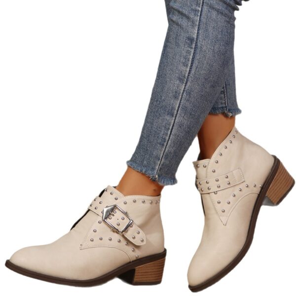 Mid-heel Boots Winter Pointed Toe Shafted - Image 6