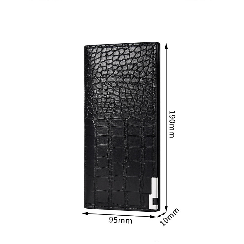 Mens Long Zipper Card Holder And Wallet 2-in-1