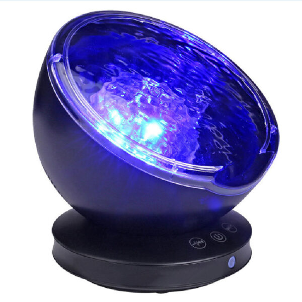 Ocean Wave Projector LED Night Light Remote Control TF Cards Music Player Speaker Aurora Projection - Image 12