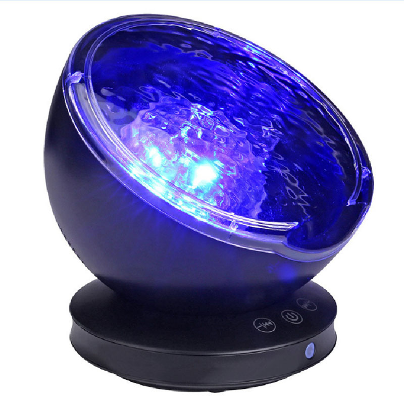 Ocean Wave Projector LED Night Light Remote Control TF Cards Music Player Speaker Aurora Projection - Image 12