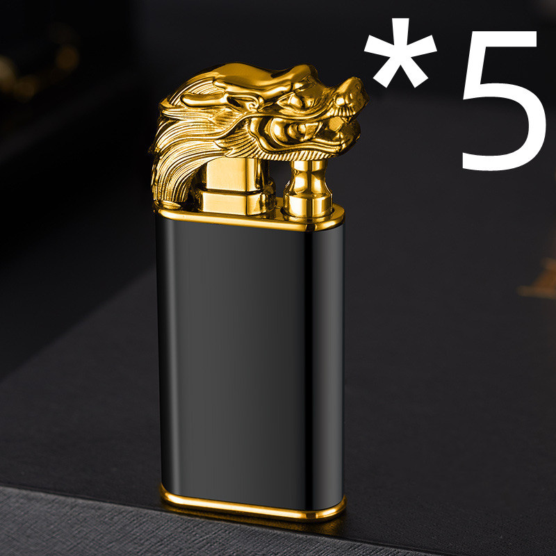 Creative Blue Flame Lighter Dolphin Dragon Tiger Double Fire Metal Winproof Lighter Inflatable Lighter - Image 31