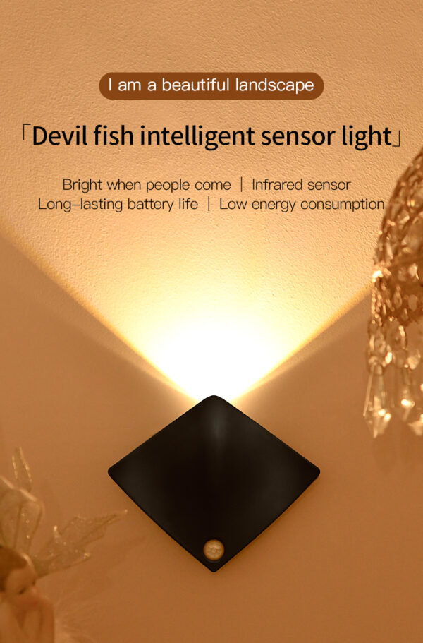 Wireless USB Rechargeable Decor Wall Lamp Human Body Sensing Home Decor Night Lights Bedroom Porch Balcony Corridor Decor Lamps - Image 16