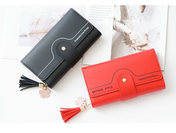 Geometric Letter Buckle Clutch Bag With Tassel And Petal Design For Young Women - Image 20