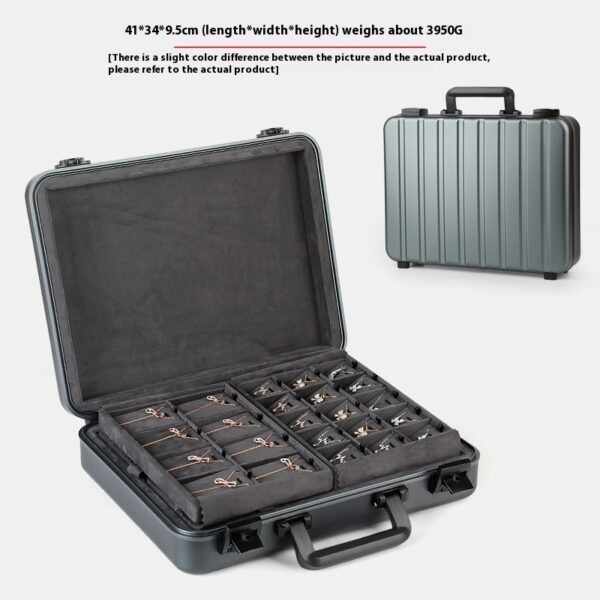 Portable Handheld Aluminum Alloy Jewelry Box - Image 3