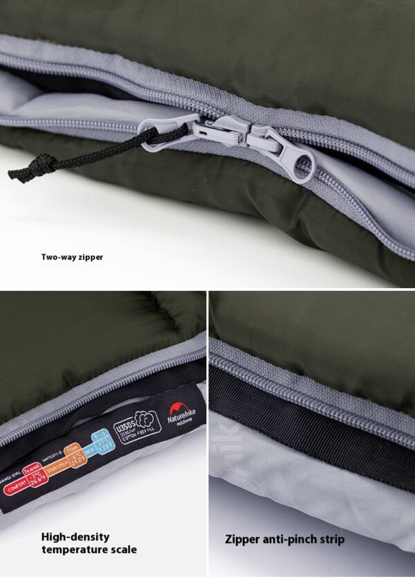Naturehike Series Envelope Hooded Sleeping Bag Outdoor Camping Autumn And Winter Cold-proof Double - Image 20