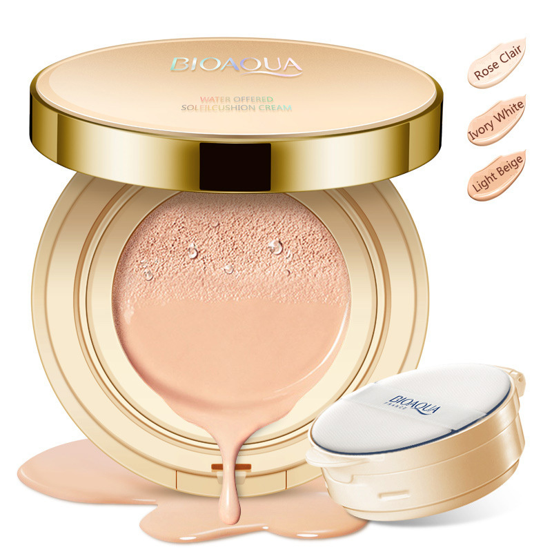 Bioaqua Air Cushion BB Cream 3 Color Concealer Moisturizing Foundation Whitening Flawless Makeup Bare For Face Beauty Makeup - Image 8