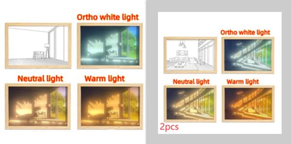 Illuminated Picture LED Decorative Light Painting Bedside Picture Style Creative Modern Simulate Sunshine Drawing Night Light Gift - Image 72