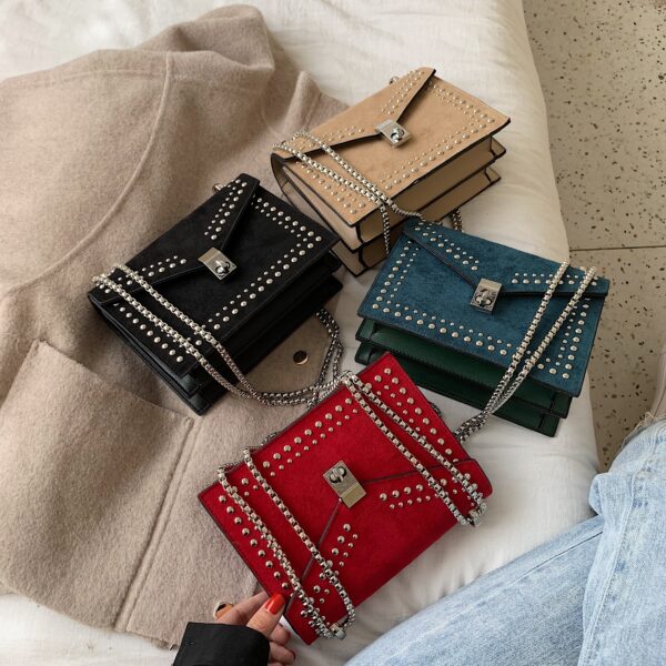 Leather Scrub Small Shoulder Messenger Bags For Women - Image 6