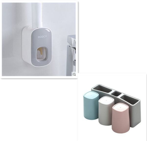 Wall Mounted Automatic Toothpaste Holder Bathroom Accessories Set Dispenser - Image 32
