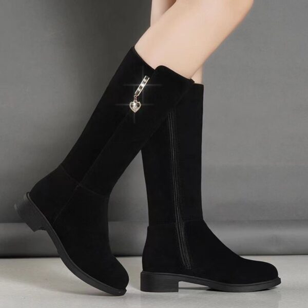 Fleece Lined Mid Calf Warm Cotton Boots - Image 6