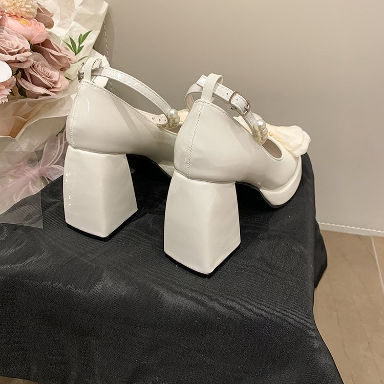 2026 Spring Sweet Bow & Pearl Mary Jane Heels For Women-Cute Platform Block Heel Pumps For Dressy Outings - Image 7