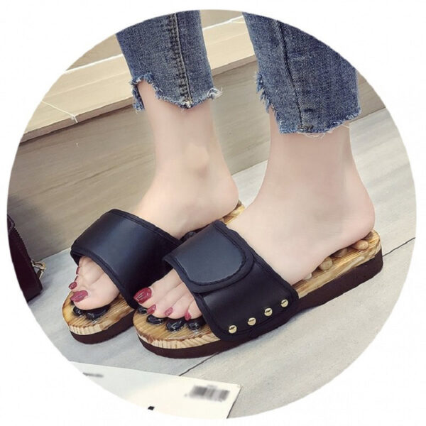 Home Foot Care Pebble Massage Slippers Acupoint Foot Therapy Shoes - Image 3