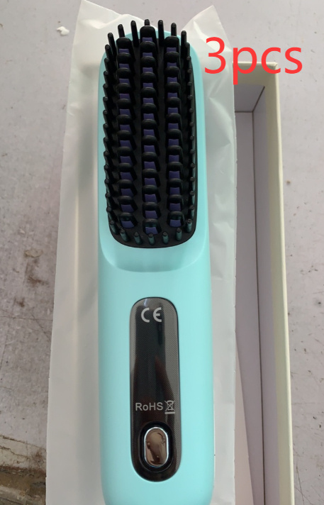 2 In 1 Straight Hair Comb Wireless Hair Straightener Brush Hair Fast Heating Portable Hot Curler USB Charging - Image 22