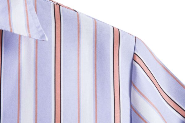 Men's Striped Fashionable Loose Short-Sleeve Shirt - Image 13
