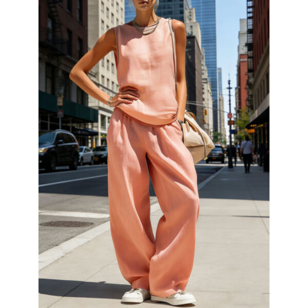 Womens Sleeveless Top And Pants Two-piece Set - Image 6