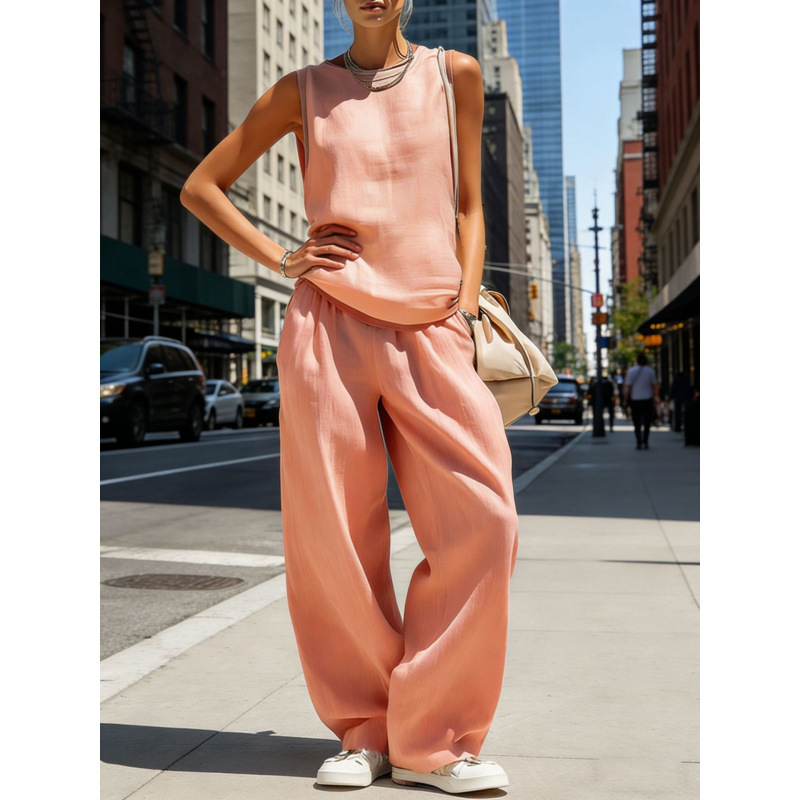 Womens Sleeveless Top And Pants Two-piece Set - Image 6