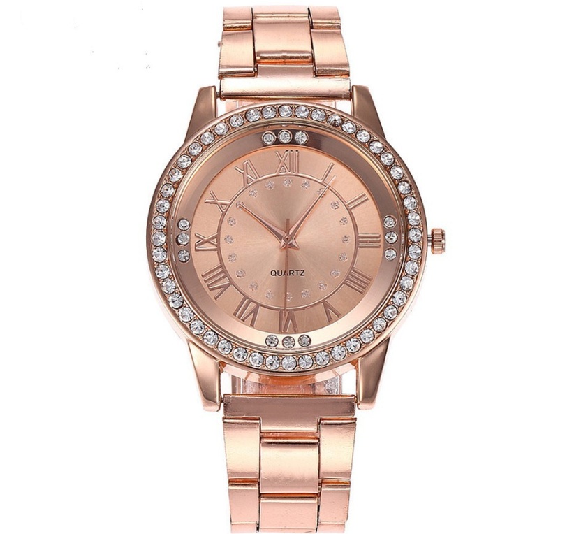 Vansvar Brand Rose Gold Watch Luxury Women Dress Rhinestone Quartz Watch Casual Women Stainless Steel Wristwatches Female Clock - Image 3