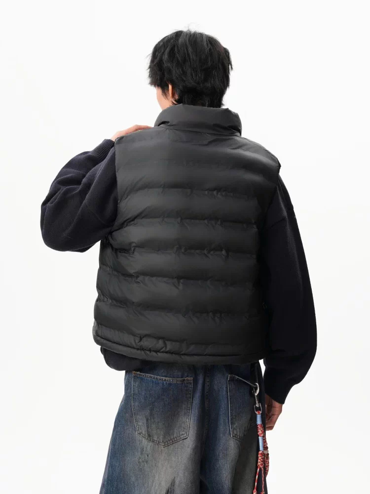 American Style Button-down Solid-color Cotton Jacket Vest - Image 7