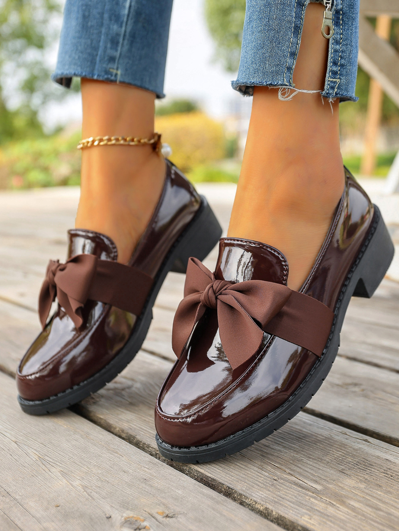 Plus-size Bow-knot Slip-on Loafers For Women - Image 19