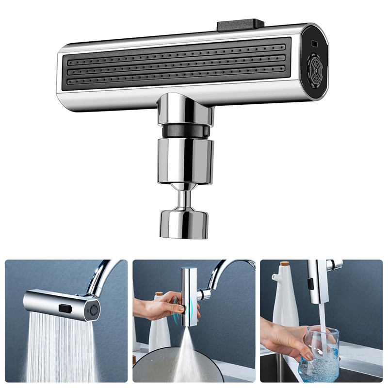 Kitchen Faucet Waterfall Outlet Splash Proof Universal Rotating Bubbler Multifunctional Water Nozzle Extension Kitchen Gadgets - Image 1