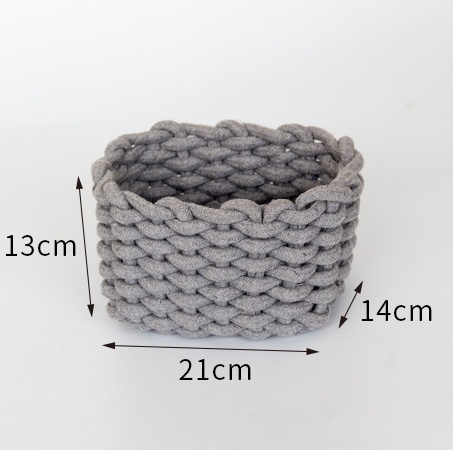 Nordic Wind Hand-woven Thick Cotton Rope Storage Box Simple Storage Basket - Image 4