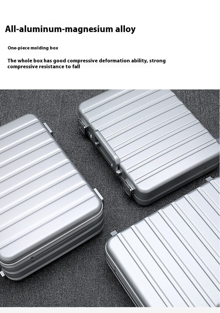 Portable Handheld Aluminum Alloy Jewelry Box