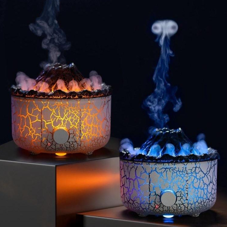 New Creative Volcano Humidifier Aromatherapy Machine Spray Jellyfish Air Flame Humidifier Diffuser - Image 1