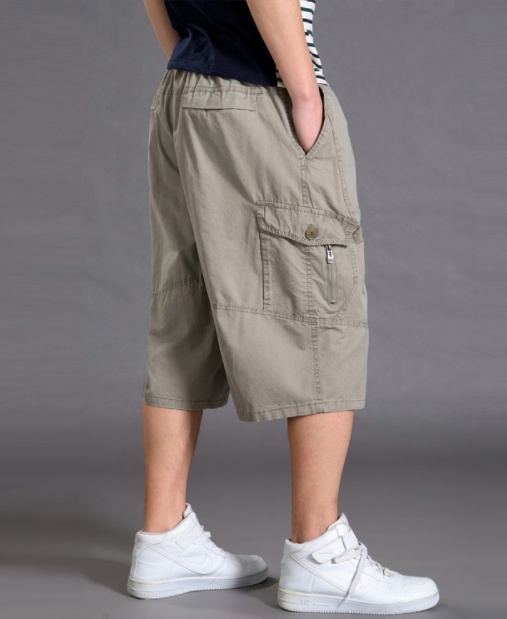 Sports Cropped Trousers Men's Loose Shorts Plus Fat Plus Size Fat Guy Casual Thin 7-point Overalls - Image 63