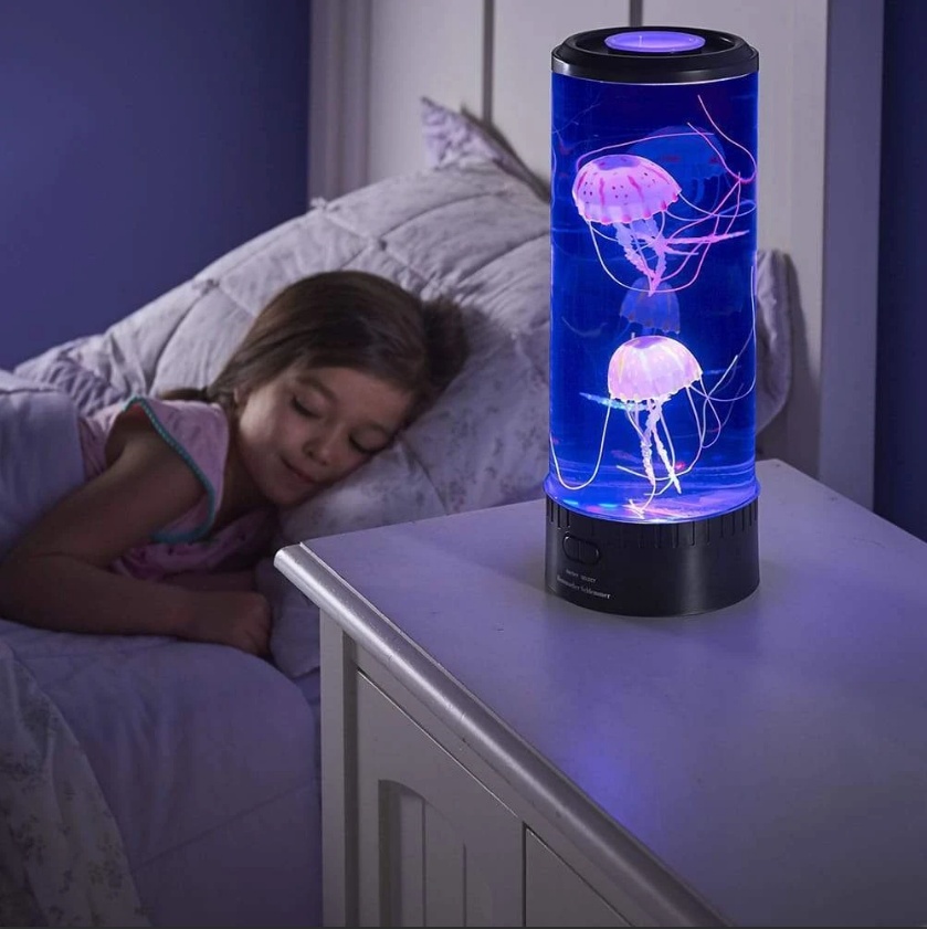 LED Jellyfish Aquarium Lamp Night Light USB Powered - Image 1