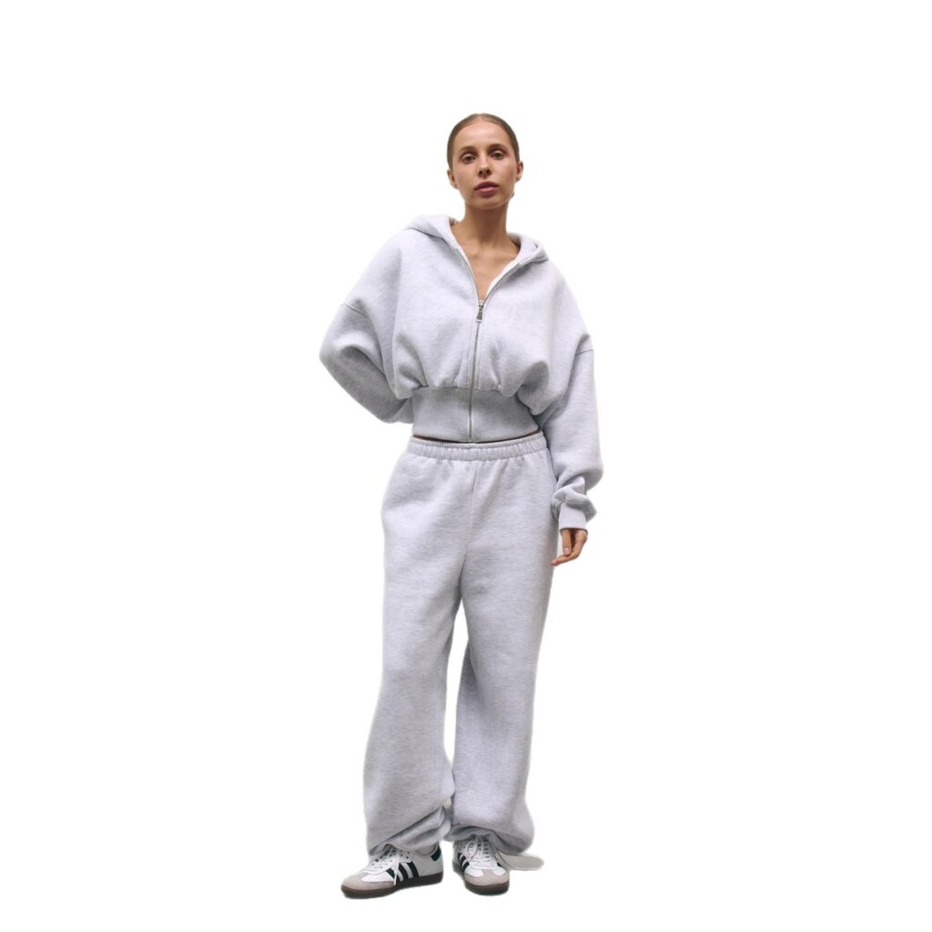 Classic Solid-Color Sweater Womens FallWinter Waist-Cinching Outerwear Set