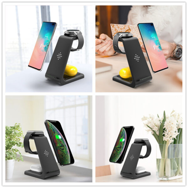 3 In 1 Fast Charging Station Wireless Charger Stand Wireless Quick Charge Dock For Phone Holder - Image 27