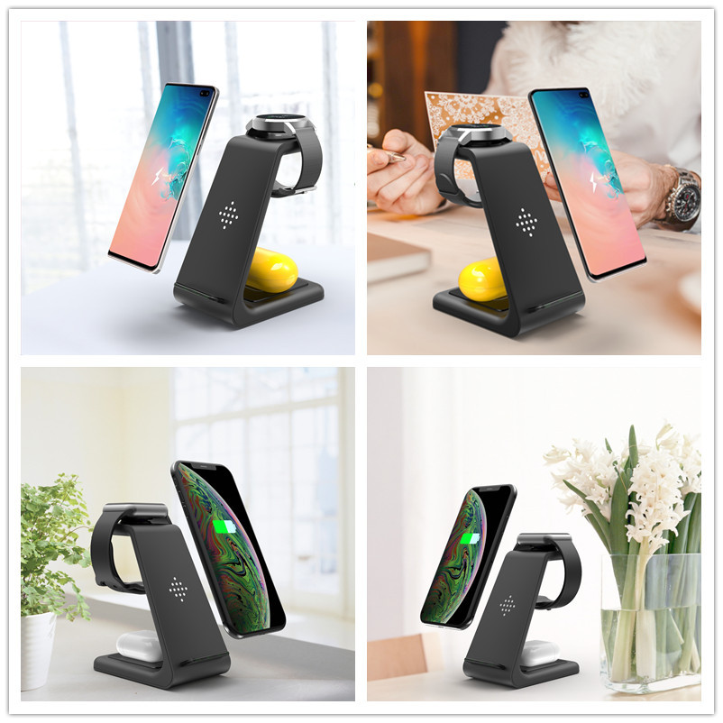 3 In 1 Fast Charging Station Wireless Charger Stand Wireless Quick Charge Dock For Phone Holder - Image 27