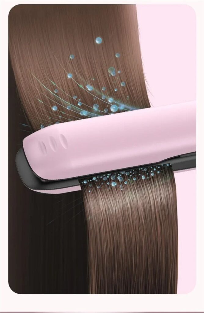 Wireless Hair Straightener Flat Iron Mini 2 IN 1 Roller USB 5000mAh Max 200 Degree Portable Cordless Curler 4 Levels Dry And Wet Uses