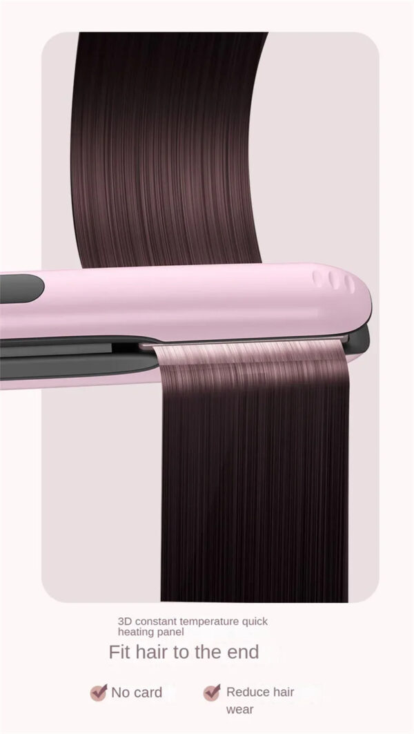 Wireless Hair Straightener Flat Iron Mini 2 IN 1 Roller USB 5000mAh Max 200 Degree Portable Cordless Curler 4 Levels Dry And Wet Uses - Image 25