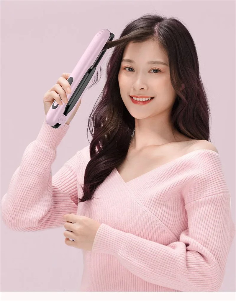Wireless Hair Straightener Flat Iron Mini 2 IN 1 Roller USB 5000mAh Max 200 Degree Portable Cordless Curler 4 Levels Dry And Wet Uses - Image 19