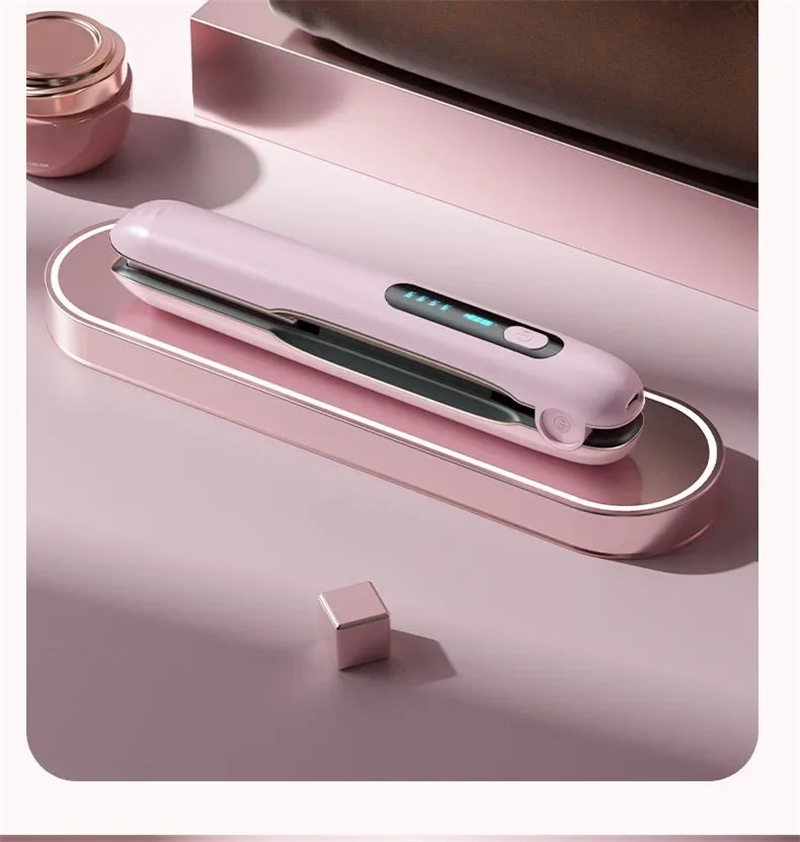 Wireless Hair Straightener Flat Iron Mini 2 IN 1 Roller USB 5000mAh Max 200 Degree Portable Cordless Curler 4 Levels Dry And Wet Uses - Image 15