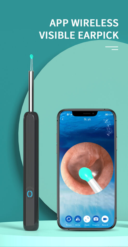 NE3 Ear Cleaner Otoscope Ear Wax Removal Tool With Camera LED Light Wireless Ear Endoscope Ear Cleaning Kit For I-phone