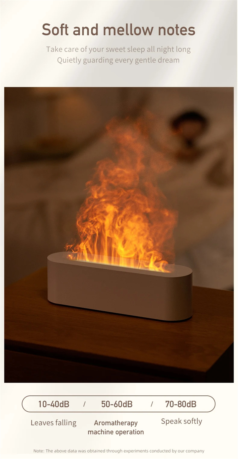 Flame Aroma Diffuser Air Humidifier Ultrasonic Cool Mist Maker Fogger Led Essential Oil Lamp Realistic Fire Difusor - Image 16