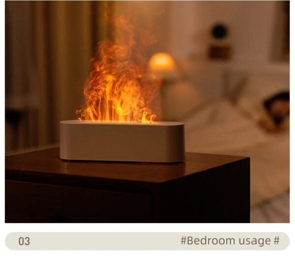 Flame Aroma Diffuser Air Humidifier Ultrasonic Cool Mist Maker Fogger Led Essential Oil Lamp Realistic Fire Difusor - Image 12