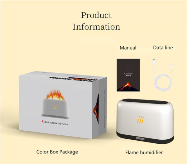 Flame Aroma Diffuser Air Humidifier Ultrasonic Cool Mist Maker Fogger Led Essential Oil Flame Lamp Difusor - Image 20