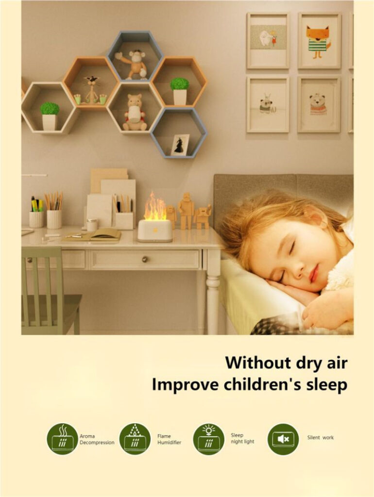 Flame Aroma Diffuser Air Humidifier Ultrasonic Cool Mist Maker Fogger Led Essential Oil Flame Lamp Difusor