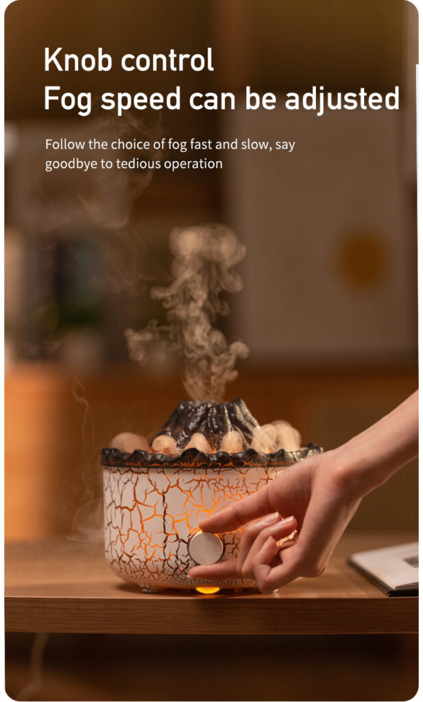 New Creative Volcano Humidifier Aromatherapy Machine Spray Jellyfish Air Flame Humidifier Diffuser