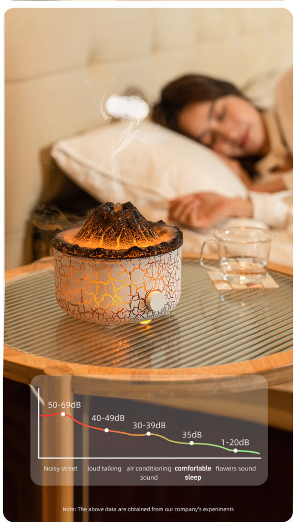 New Creative Volcano Humidifier Aromatherapy Machine Spray Jellyfish Air Flame Humidifier Diffuser